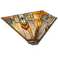 Meyda Lighting Prairie Wheat 17" 2-Light Brass Wall Sconce With Multi-Colored Shade Glass