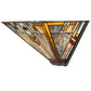 Meyda Lighting Prairie Wheat 17" 2-Light Brass Wall Sconce With Multi-Colored Shade Glass