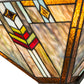 Meyda Lighting Prairie Wheat 17" 2-Light Brass Wall Sconce With Multi-Colored Shade Glass