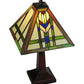 Meyda Lighting Prairie Wheat 18" Mahogany Bronze Table Lamp With Multi-Colored Shade Glass