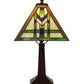 Meyda Lighting Prairie Wheat 18" Mahogany Bronze Table Lamp With Multi-Colored Shade Glass