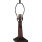 Meyda Lighting Prairie Wheat 18" Mahogany Bronze Table Lamp With Multi-Colored Shade Glass