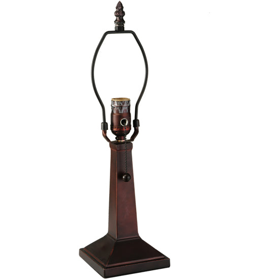 Meyda Lighting Prairie Wheat 18" Mahogany Bronze Table Lamp With Multi-Colored Shade Glass