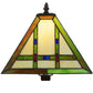 Meyda Lighting Prairie Wheat 18" Mahogany Bronze Table Lamp With Multi-Colored Shade Glass