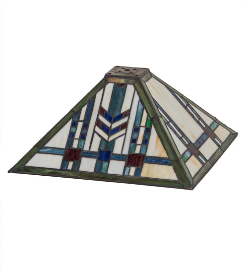 Meyda Lighting Prairie Wheat 18" Multi-Colored Shade Glass