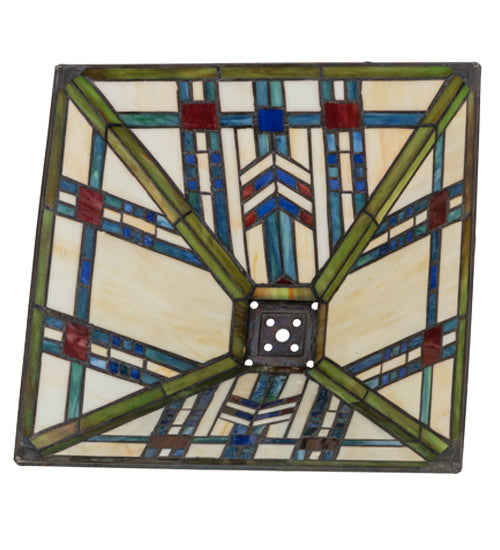 Meyda Lighting Prairie Wheat 18" Multi-Colored Shade Glass