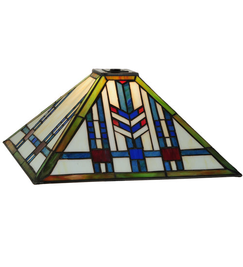 Meyda Lighting Prairie Wheat 18" Multi-Colored Shade Glass