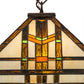 Meyda Lighting Prairie Wheat 20" Mahogany Bronze Pendant Light With Multi-Colored Shade Glass