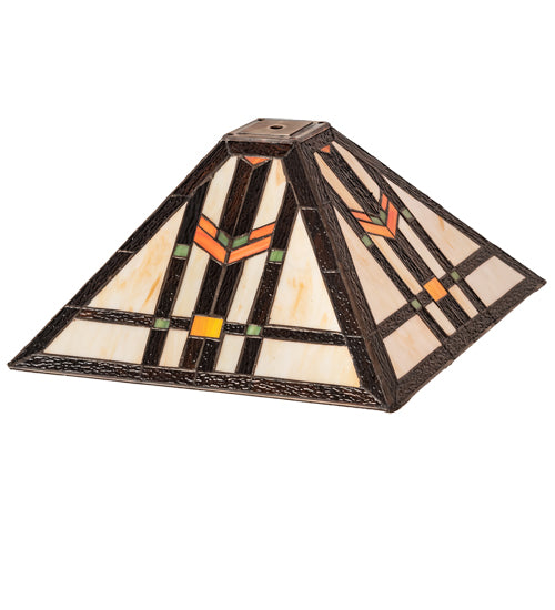 Meyda Lighting Prairie Wheat 20" Multi-Colored Shade Glass