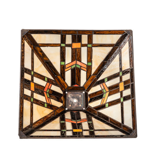 Meyda Lighting Prairie Wheat 20" Multi-Colored Shade Glass