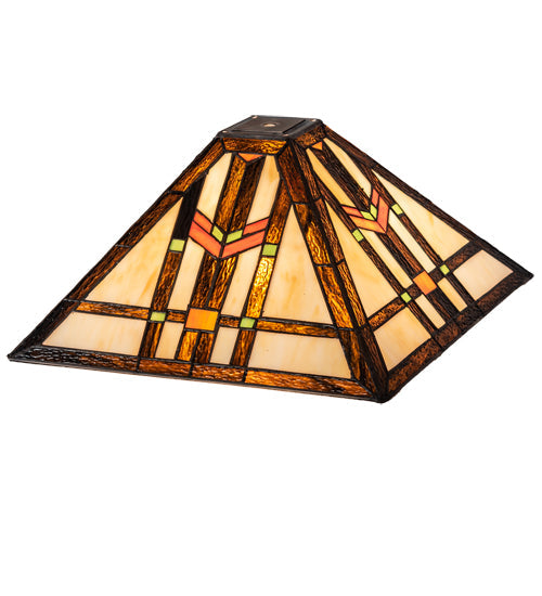 Meyda Lighting Prairie Wheat 20" Multi-Colored Shade Glass