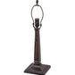 Meyda Lighting Prairie Wheat 22" Mahogany Bronze Table Lamp With Multi-Colored Shade Glass