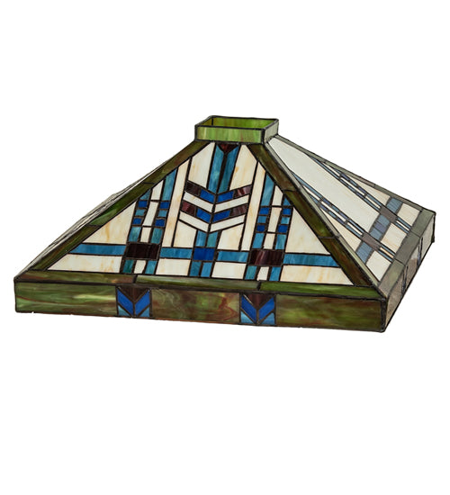Meyda Lighting Prairie Wheat 22" Multi-Colored Shade Glass