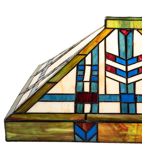 Meyda Lighting Prairie Wheat 22" Multi-Colored Shade Glass