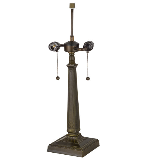 Meyda Lighting Prairie Wheat 24" 2-Light Mahogany Bronze Table Lamp With Multi-Colored Shade Glass