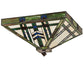 Meyda Lighting Prairie Wheat 24" 4-Light Mahogany Bronze Flush Mount Light With Multi-Colored Shade Glass