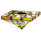 Meyda Lighting Prairie Wheat 24" 4-Light Mahogany Bronze Flush Mount Light With Multi-Colored Shade Glass