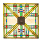 Meyda Lighting Prairie Wheat 24" 4-Light Mahogany Bronze Flush Mount Light With Multi-Colored Shade Glass