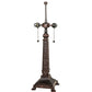Meyda Lighting Prairie Wheat 25" 2-Light Mahogany Bronze Table Lamp With Multi-Colored Shade Glass