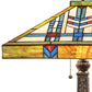 Meyda Lighting Prairie Wheat 25" 2-Light Mahogany Bronze Table Lamp With Multi-Colored Shade Glass