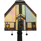 Meyda Lighting Prairie Wheat 27" 2-Light Mahogany Bronze Harvest Table Lamp With Multi-Colored Shade Glass
