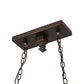 Meyda Lighting Prairie Wheat 32" 2-Light Mahogany Bronze Island Pendant Light With Multi-Colored Shade Glass