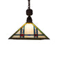 Meyda Lighting Prairie Wheat 32" 2-Light Mahogany Bronze Island Pendant Light With Multi-Colored Shade Glass