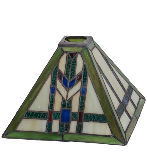 Meyda Lighting Prairie Wheat 48275 14" Multi-Colored Shade Glass
