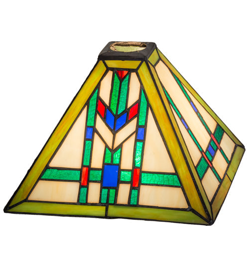 Meyda Lighting Prairie Wheat 48275 14" Multi-Colored Shade Glass