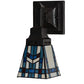 Meyda Lighting Prairie Wheat 5" Mahogany Bronze Wall Sconce With Multi-Colored Stained Shade Glass
