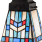 Meyda Lighting Prairie Wheat 5" Mahogany Bronze Wall Sconce With Multi-Colored Stained Shade Glass