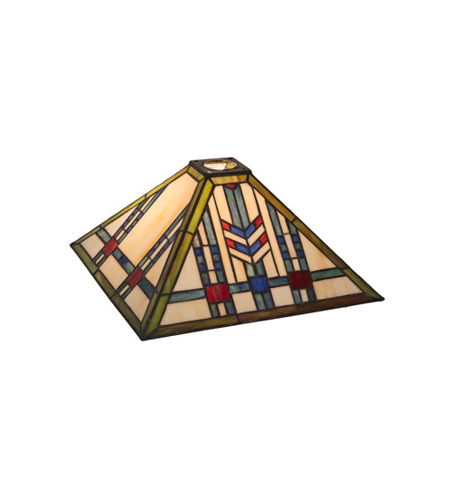 Meyda Lighting Prairie Wheat 52354 18" Multi-Colored Shade Glass