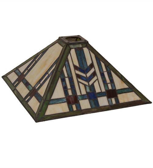 Meyda Lighting Prairie Wheat 52354 18" Multi-Colored Shade Glass