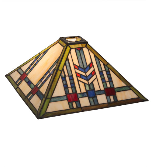 Meyda Lighting Prairie Wheat 52354 18" Multi-Colored Shade Glass