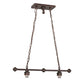 Meyda Lighting Prairie Wheat 67735 32" 2-Light Mahogany Bronze Island Pendant Light With Multi-Colored Shade Glass