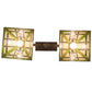 Meyda Lighting Prairie Wheat 67735 32" 2-Light Mahogany Bronze Island Pendant Light With Multi-Colored Shade Glass