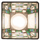 Meyda Lighting Prairie Wheat 7" Mahogany Bronze Mini Pendant Light With Multi-Colored Stained Shade Glass