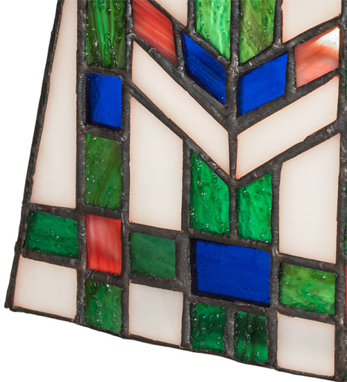 Meyda Lighting Prairie Wheat 7" Multi-Colored Stained Shade Glass