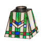 Meyda Lighting Prairie Wheat 7" Multi-Colored Stained Shade Glass