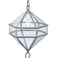 Meyda Lighting Pratt Mansion 13" Burnished Brass Pendant Light With Clear Seeded Shade Glass