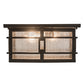 Meyda Lighting Preston 23" 2-Light Timeless Bronze Flush Mount Light With Clear Seeded Shade Glass