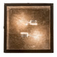 Meyda Lighting Preston 23" 2-Light Timeless Bronze Flush Mount Light With Clear Seeded Shade Glass