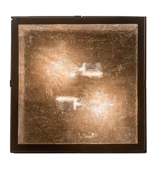 Meyda Lighting Preston 23" 2-Light Timeless Bronze Flush Mount Light With Clear Seeded Shade Glass
