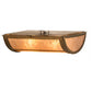 Meyda Lighting Prime 12" 2-Light Antique Copper Flush Mount Light With Silver Mica Shade Glass