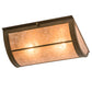 Meyda Lighting Prime 12" 2-Light Antique Copper Flush Mount Light With Silver Mica Shade Glass