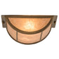 Meyda Lighting Prime 12" 2-Light Antique Copper Flush Mount Light With Silver Mica Shade Glass