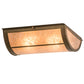Meyda Lighting Prime 12" 2-Light Antique Copper Flush Mount Light With Silver Mica Shade Glass