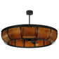 Meyda Lighting Prime 134953 56" 20-Light Oil Rubbed Bronze Dome Chandelier With Amber Mica Shade Glass and Fan