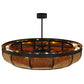 Meyda Lighting Prime 134953 56" 20-Light Oil Rubbed Bronze Dome Chandelier With Amber Mica Shade Glass and Fan