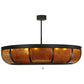 Meyda Lighting Prime 134953 56" 20-Light Oil Rubbed Bronze Dome Chandelier With Amber Mica Shade Glass and Fan
